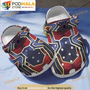 Custom Red Blue Amor Spider Man Crocband 3D Crocs