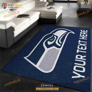 Custom Seattle Seahawks Accent Rug NFL Team Logos Area Rug, Kitchen Rug
