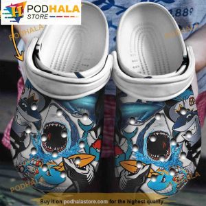 Custom Sharks Crocband 3D Crocs Clogs Shoes