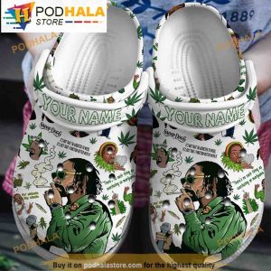 Custom Snoop Dogg Marijuana Cannabis Weed Crocband 3D Crocs
