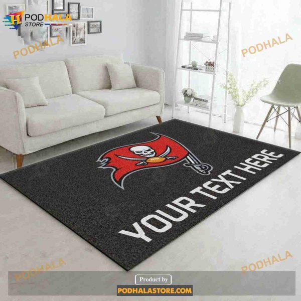 Custom Tampa Bay Buccaneers Accent Rug NFL Area Rug Carpet, Family Gift Us Decor