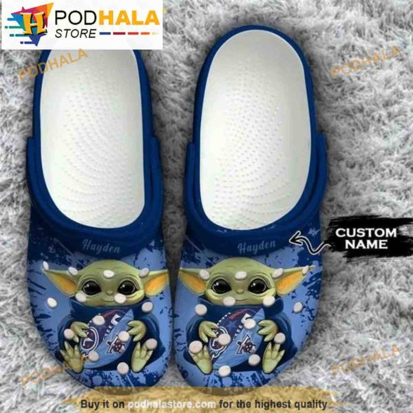 Custom Tennessee Titans Baby Yoda Crocband 3D Crocs