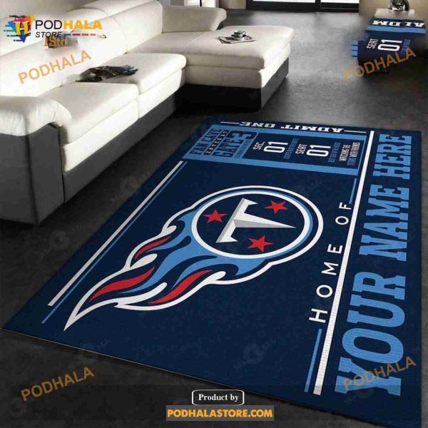 Custom Tennessee Titans Wincraft Custom NFL Area Rug Carpet, Living Room Rug, Us Gift Decor