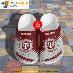Custom Texas A&m Aggies Football Ncaa Crocband 3D Crocs Slippers