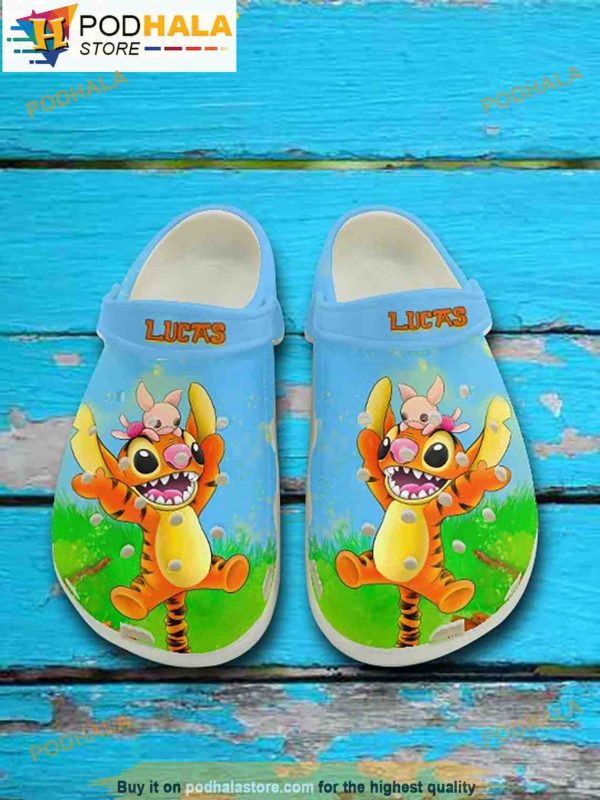 Custom Tiger Stitch Crocband 3D Crocs Clog Shoes