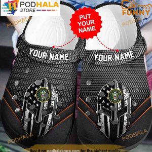 Custom Us Army America Helmet Veteran Crocband 3D Crocs