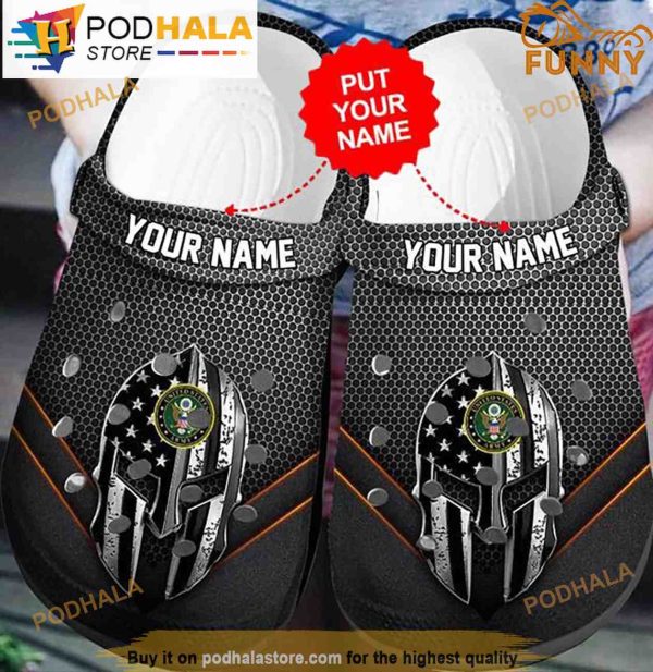Custom Us Army America Helmet Veteran Crocband 3D Crocs