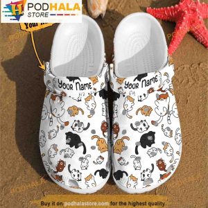 Customized Cat Pattern 3D Crocs, Funny Crocs