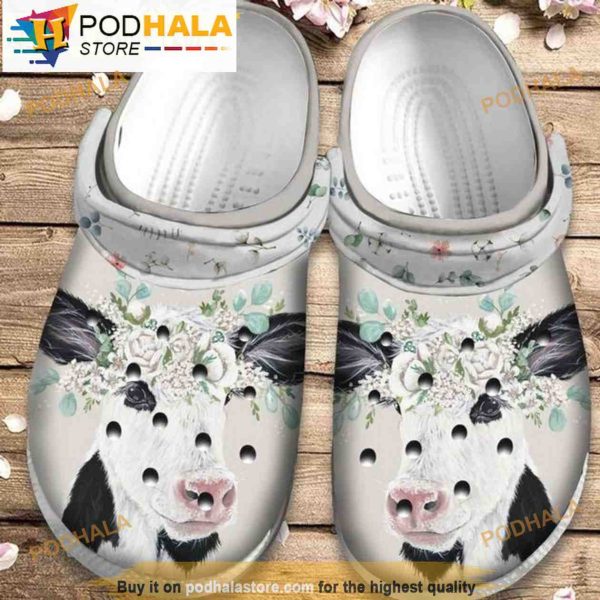 Cute Baby Holstein Calf Cow Crocband 3D Crocs