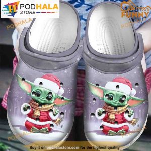Cute Baby Yoda Christmas Crocband 3D Crocs