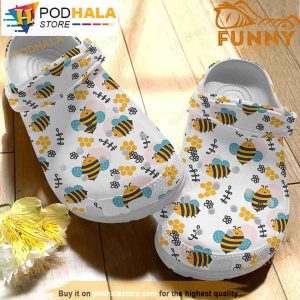 Cute Bumblebee Yellow Crocband 3D Crocs