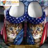 Cute Cat Usa 4th Of July Crocband 3D Crocs