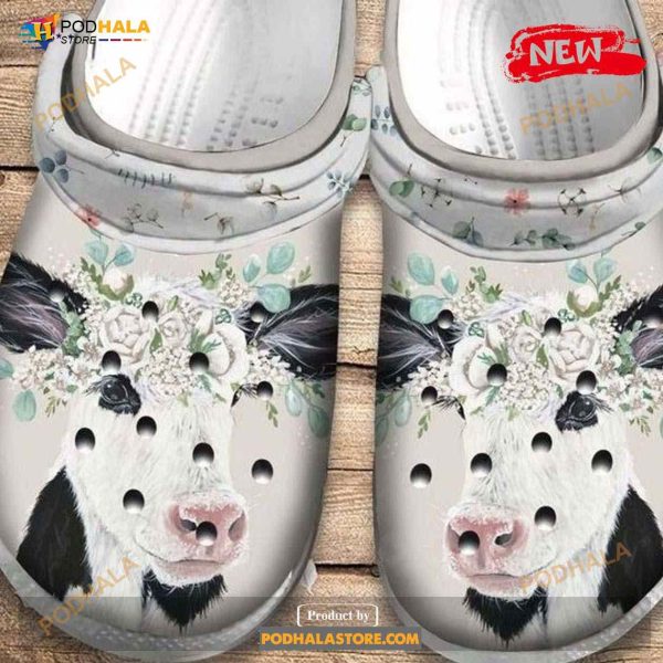 Cute Cow Farm Cows Farm Animals Rubber Crocs Crocband Clogs Comfy Footwear