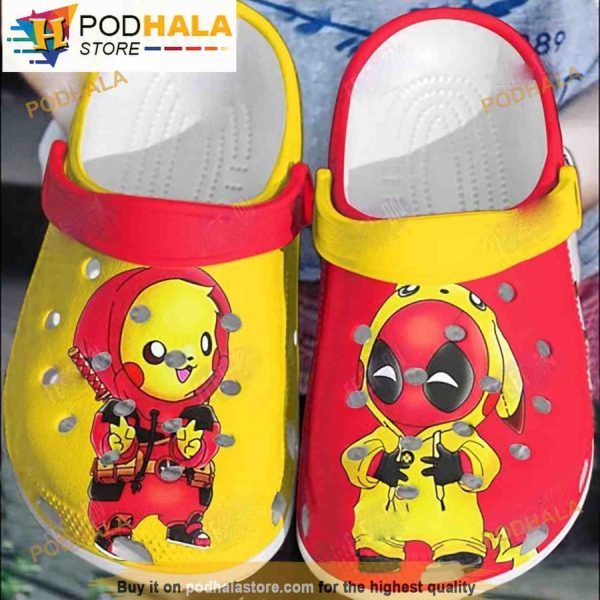 Cute Deadpool And Pikachu Crocband 3D Crocs