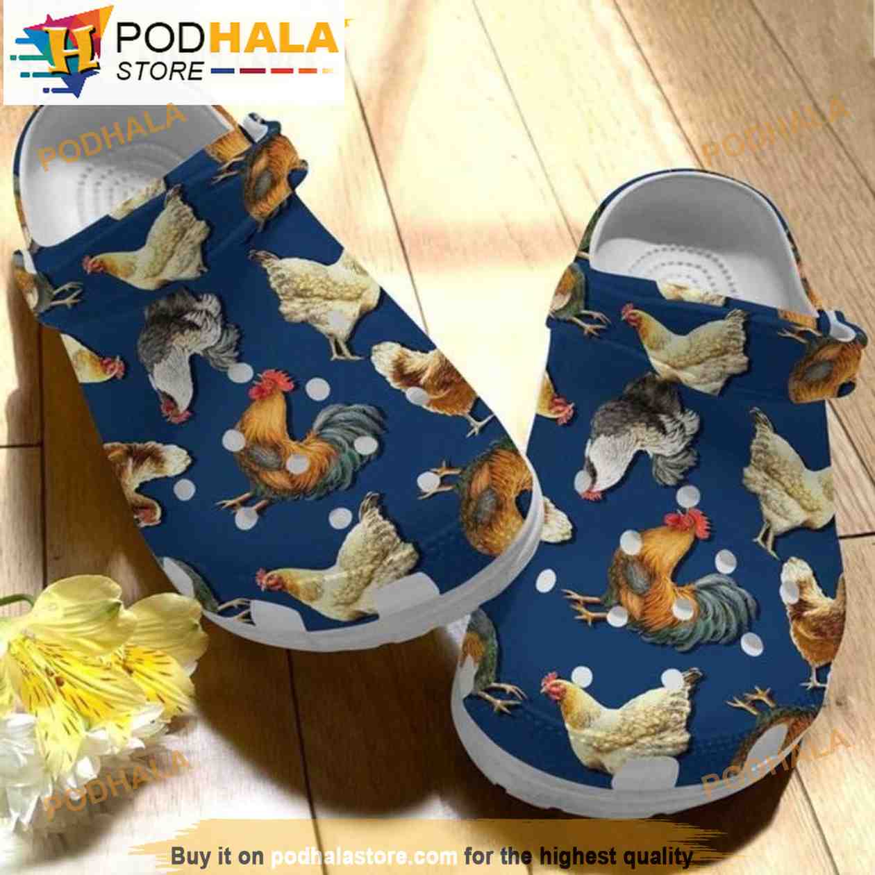 Cute Design Chicken Crocband 3D Crocs Clog Shoes Cute Design Chicken Crocband 3D Crocs Clog Shoes