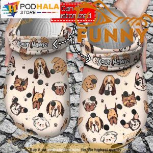 Cute Dog Breeds Pattern Crocband 3D Crocs Classic Clog