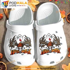 Cute Ghost With Skull Deer Crocband 3D Crocs Halloween