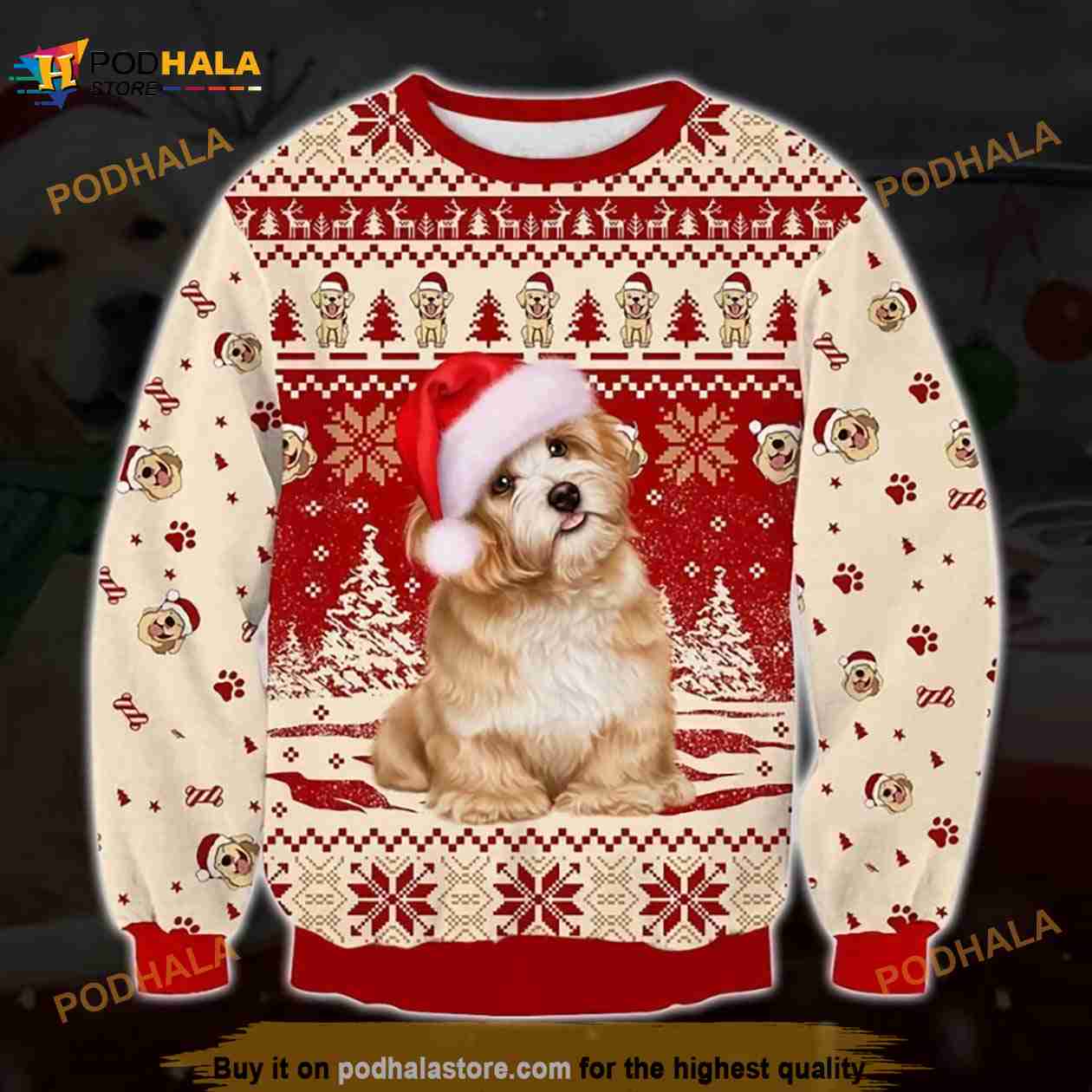 San Francisco 49ers Dog Family Holiday Ugly Sweater