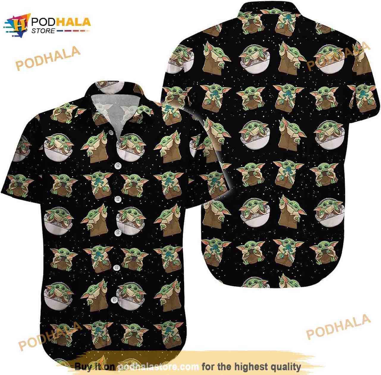 Cute Green Baby Alien With Space Ship Funny Hawaiian Shirt Cute Green Baby Alien With Space Ship Funny Hawaiian Shirt