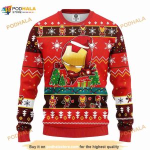 Cute Iron Man Ugly Christmas Sweater