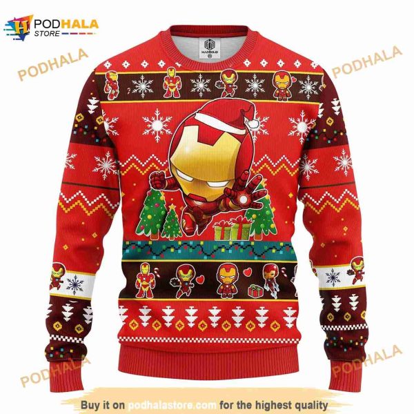 Cute Iron Man Ugly Christmas Sweater
