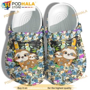 Cute Mom And Baby Sloth Back To School Crocband 3D Crocs Clog Shoes