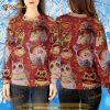 Cute Owl And Coffee All Over Print Ugly Sweater, Owl, Autumn Coffee