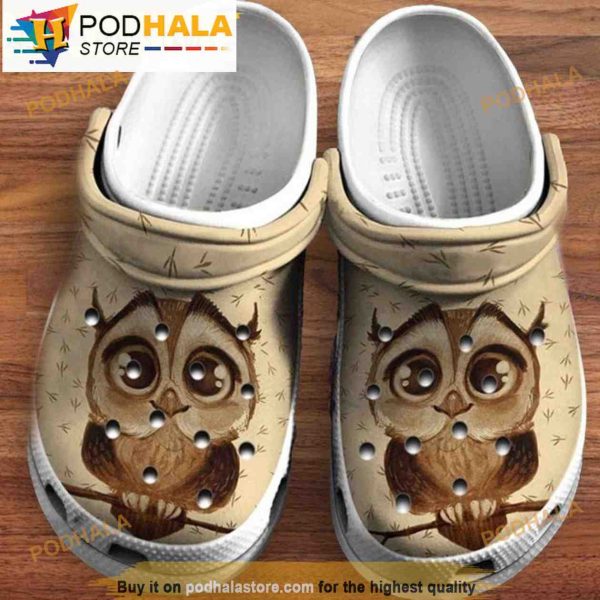 Cute Owl Cartoon Crocband 3D Crocs
