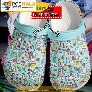 Cute Pattern Nurse Crocband 3D Crocs