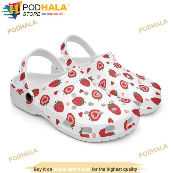 Cute Pattern Strawberry Crocband 3D Crocs