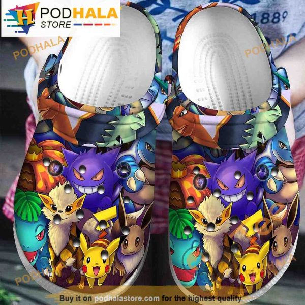 Cute Pokemon Characters Crocband 3D Crocs