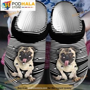 Cute Pug Stick Out Tongues Dog Crocband 3D Crocs