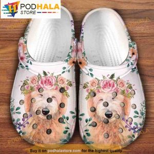 Cute Shih Tzu Dog Art Flower Crocband 3D Crocs