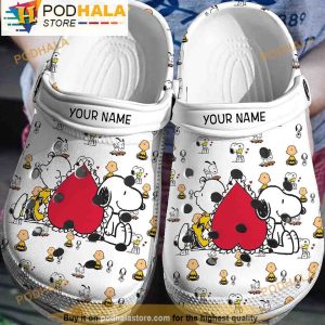 Cute Snoopy And Peanuts 3D Crocs Clog Shoes