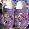 Cute Snoopy Characters Purple Peanuts 3D Crocs Clog Shoes