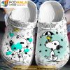 Cute Snoopy Tiny Blue Hearts 3D Crocs Slippers
