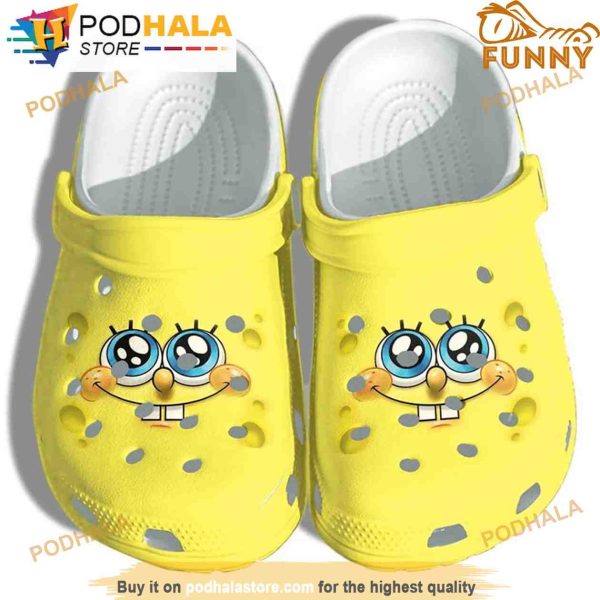 Cute Spongebob Smiley Face Crocband 3D Crocs