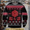 D20 Dungeons & Dragons Ugly Knitted Christmas Sweatshirt, Xmas Sweater