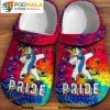 Dabbing Unicorn Tie Dye Crocband 3D Crocs Clog Shoes