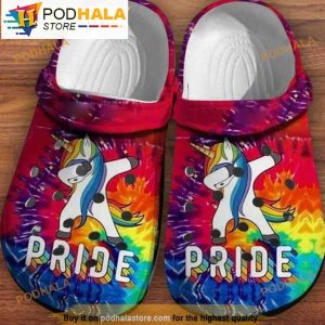 Dabbing Unicorn Tie Dye Crocband 3D Crocs Clog Shoes