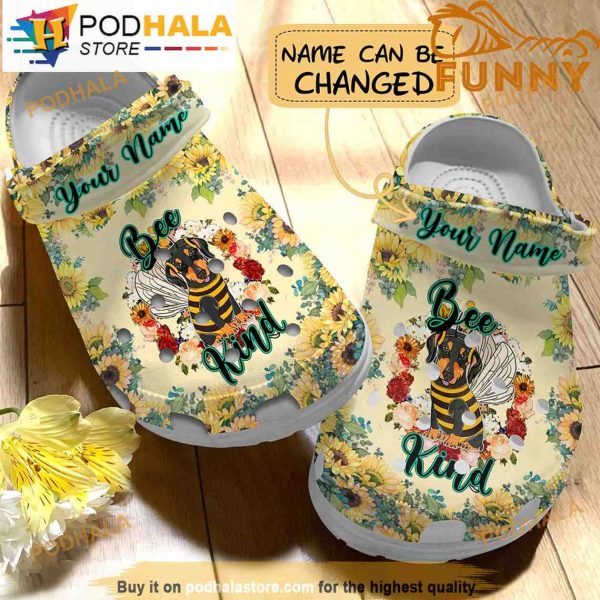 Dachshund Bee Crocband 3D Crocs