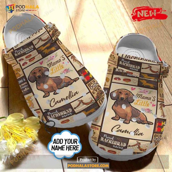 Dachshund Classic Whitesole Mama’s Little Dachshund For Man Women Crocs Clog Shoes