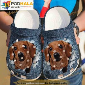 Dachshund Cute Face Dog Crocband 3D Crocs