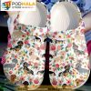 Dachshund Floral Pattern Dog Crocband 3D Crocs