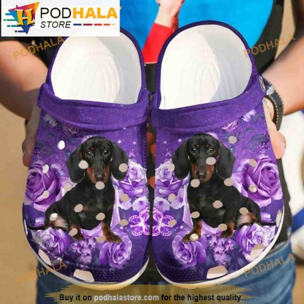 Dachshund Just A Girl Dog Crocband 3D Crocs