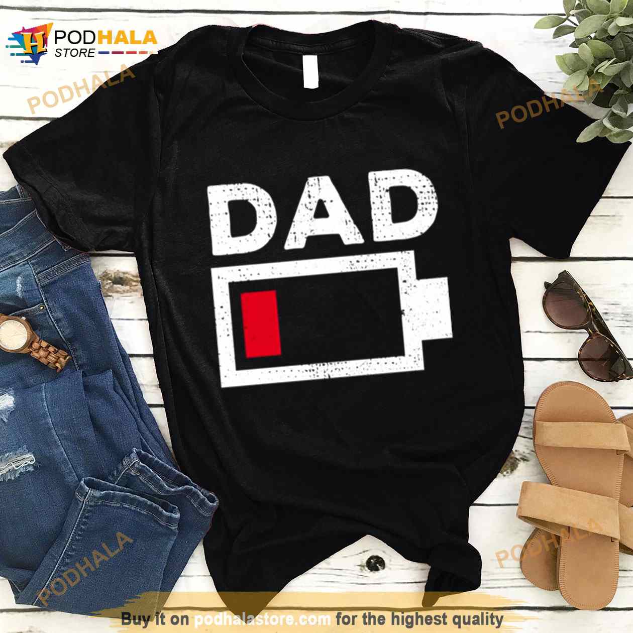 Dad Low Battery Funny Tired Dad Fathers Day Shirt Dad Low Battery Funny Tired Dad Fathers Day Shirt