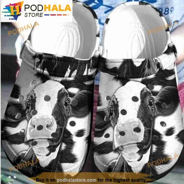 Dairy Cow Farmer 3D Crocs, Funny Crocs