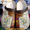 Daisy Flower Accept Understand Love Puzzle Pieces 3D Crocs