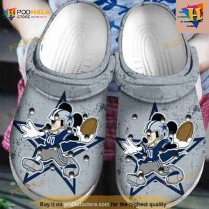 Dallas Cowboys Crocs Crocsband Clog Comfortable Water Shoes In Navy 2