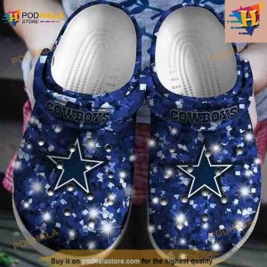 Dallas Cowboys Nfl Big Logo Teams Gift For Fans Rubber Crocs Crocband Clogs